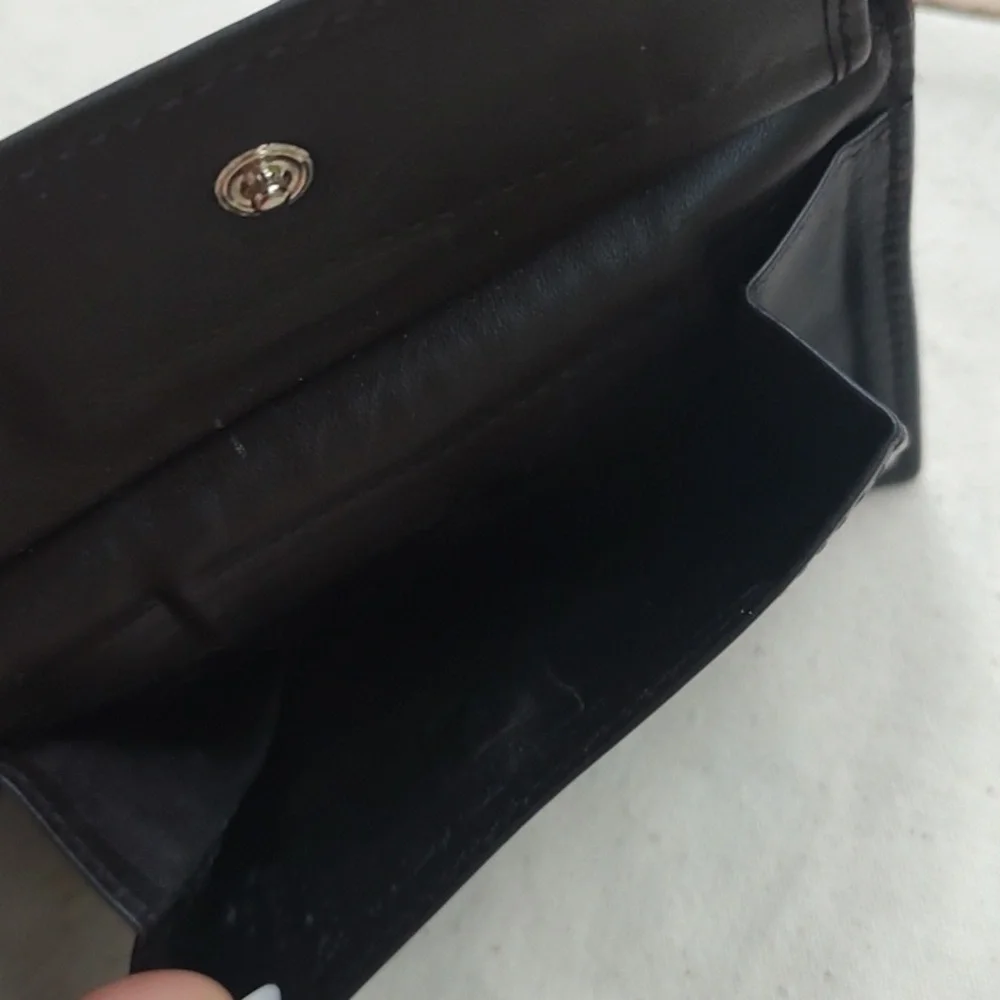 GUCCI Brown Leather MICRO GUCCISSIMA GG embossed Bi-fold wallet USED